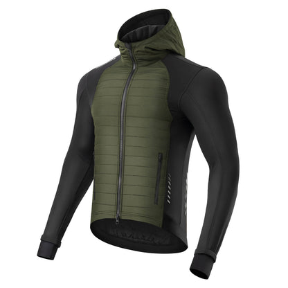 Winter Fahrradjacke Herren Winddicht Thermo Softshelljacke mit Kapuze ROCKBROS