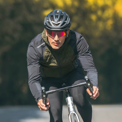 Winter Fahrradjacke Herren Winddicht Thermo Softshelljacke mit Kapuze ROCKBROS