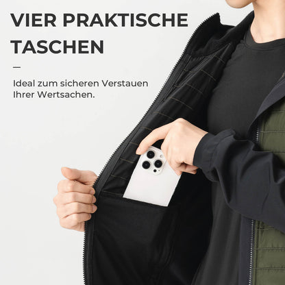 Winter Fahrradjacke Herren Winddicht Thermo Softshelljacke mit Kapuze ROCKBROS