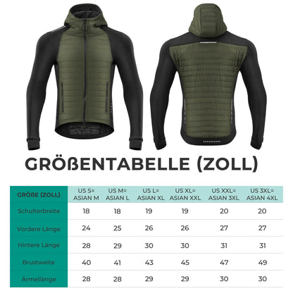 Winter Fahrradjacke Herren Winddicht Thermo Softshelljacke mit Kapuze ROCKBROS