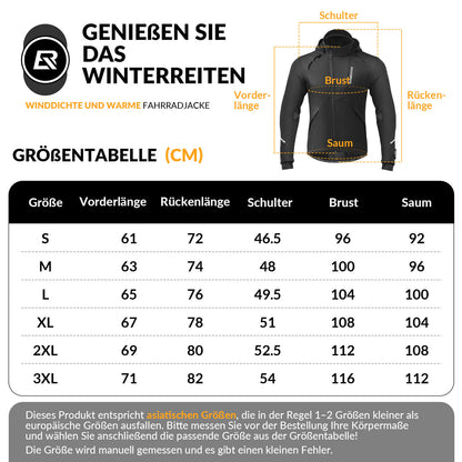 Winter Fahrradjacke Winddicht – Mit TPU-Touchscreen-Bedienung ROCKBROS