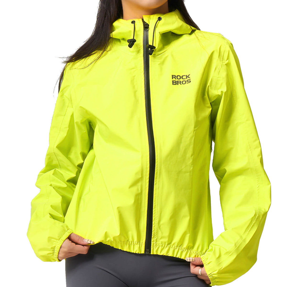 ROCKBROS Neon Gelb Jacke Regenjacke Leicht Wasserdicht 0-15° Herren/Damen