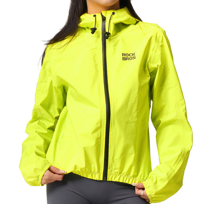 ROCKBROS Neon Gelb Jacke Regenjacke Leicht Wasserdicht 0-15° Herren/Damen
