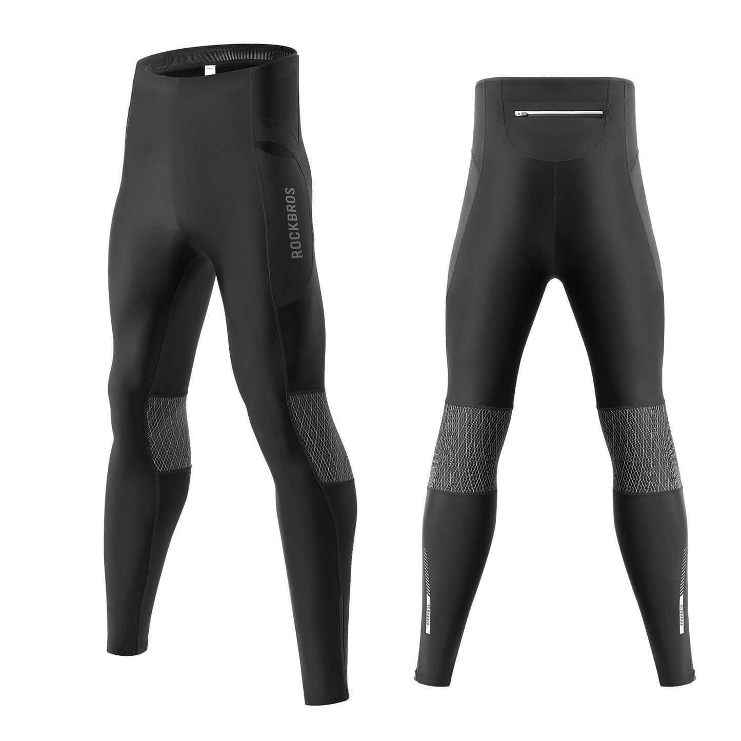 Winter Thermo-Fahrradhose Fleece-Kompressions-Leggings 3 Taschen ROCKBROS