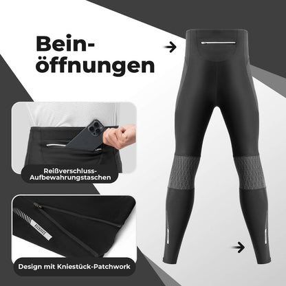 Winter Thermo-Fahrradhose Fleece-Kompressions-Leggings 3 Taschen ROCKBROS