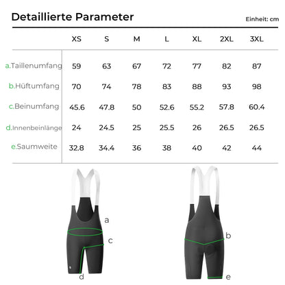 ROCKBROS Radlerhose Herren Gepolstert, Fahrradhose Kurz, Bib Shorts mit Träger, Radsport Trägerhosen