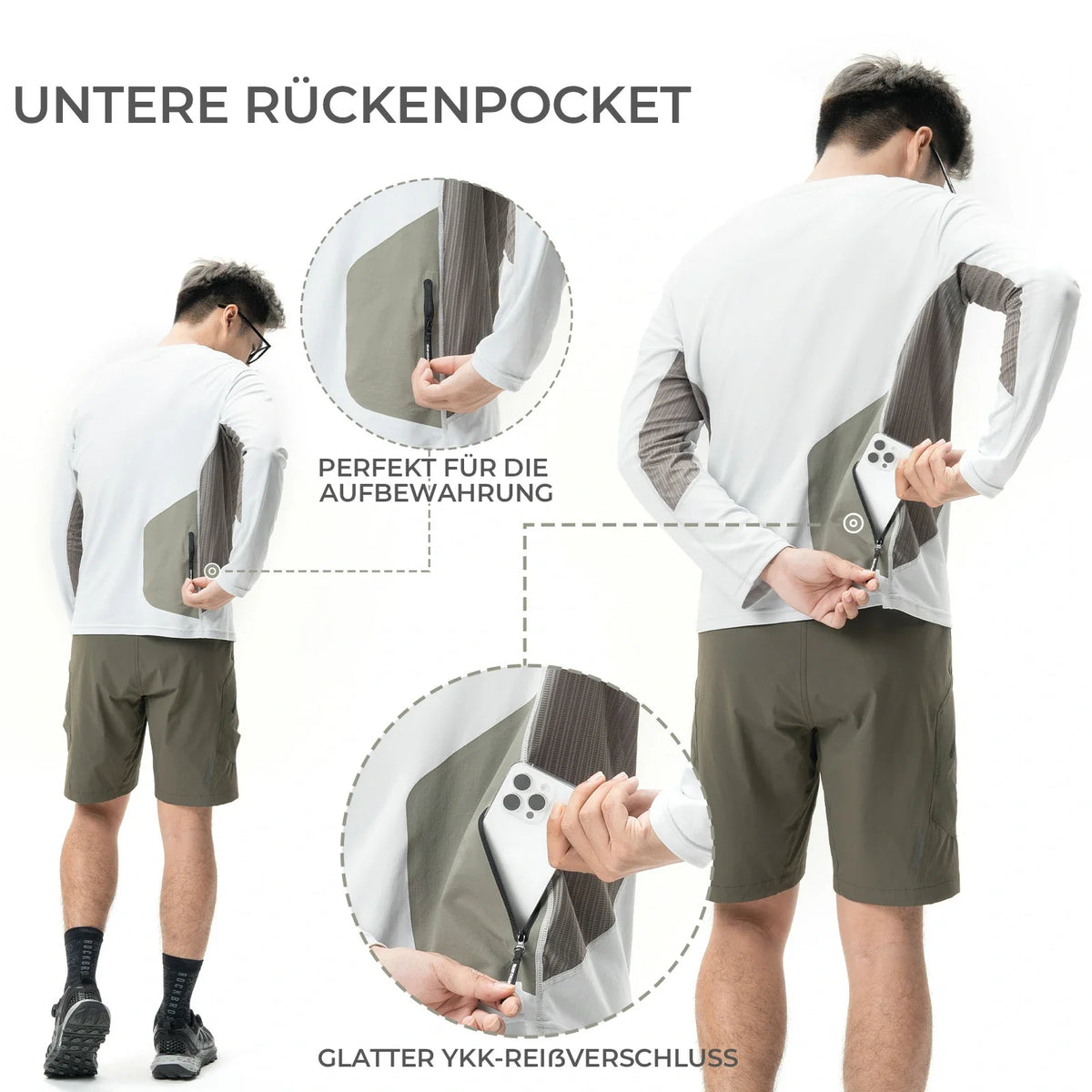 ROCKBROS Radtrikot Fahrradtrikot Langarm Herren