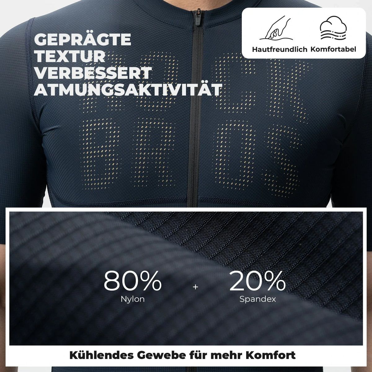 ROCKBROS Radtrikot Kurzarm Herren, Atmungsaktives schnelltrocknendes Rennrad Trikot
