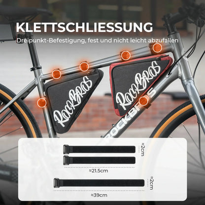 ROCKBROS Rahmentasche Fahrrad Dreieckstasche  0.8L–1.4L