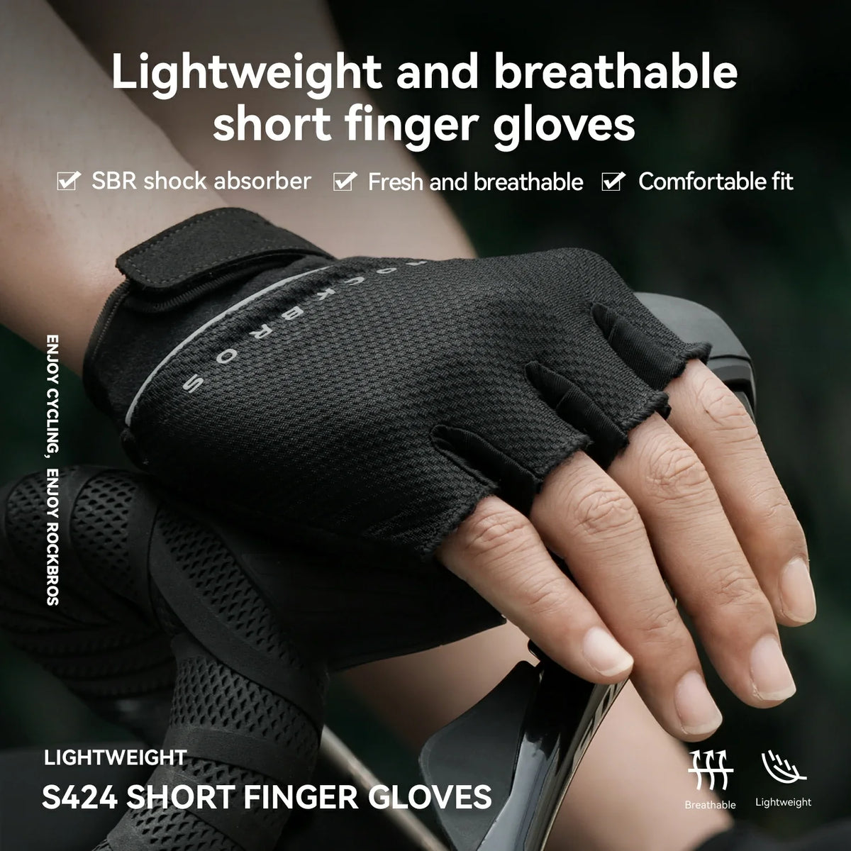 ROCKBROS S424 Halbfinger Radhandschuhe