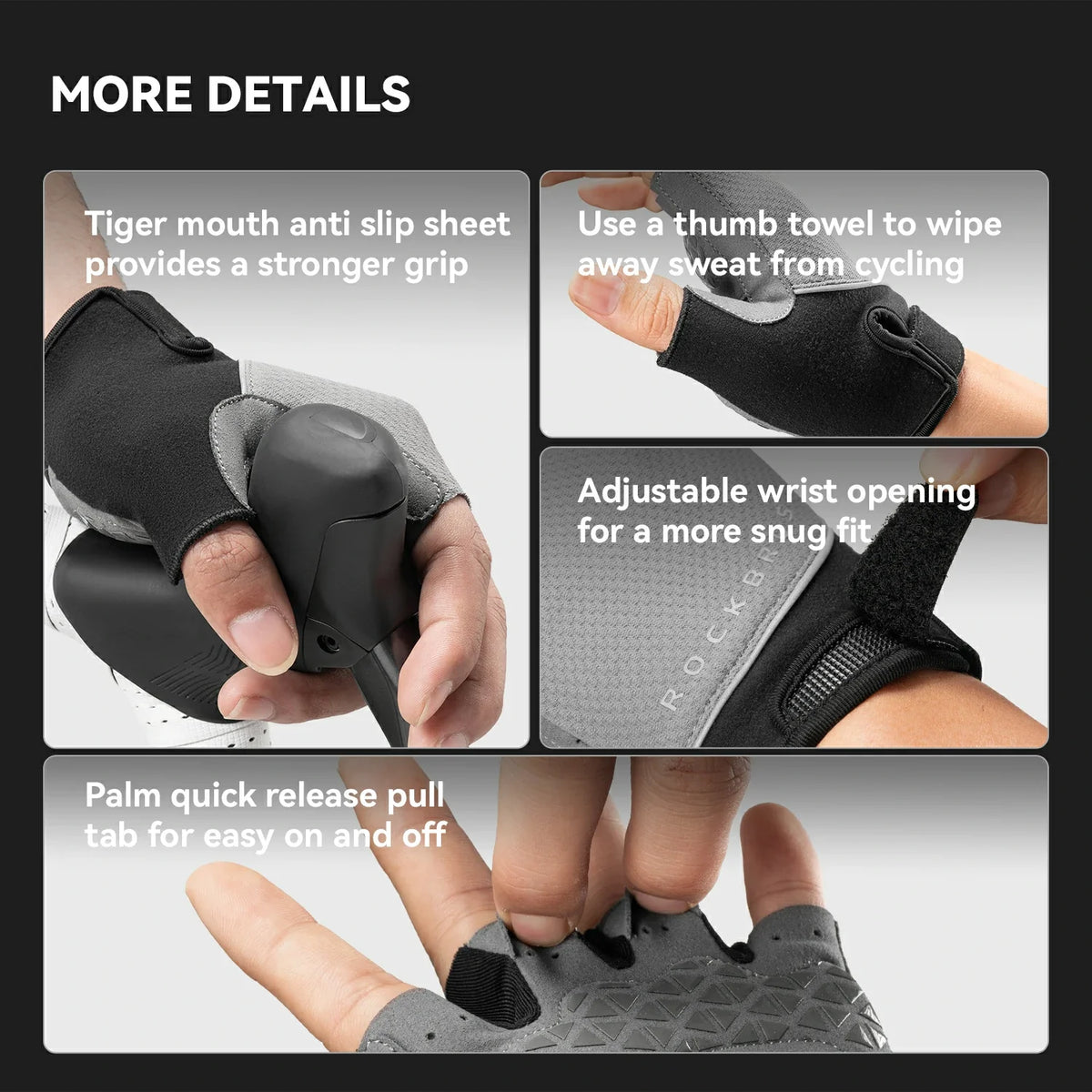 ROCKBROS S424 Halbfinger Radhandschuhe