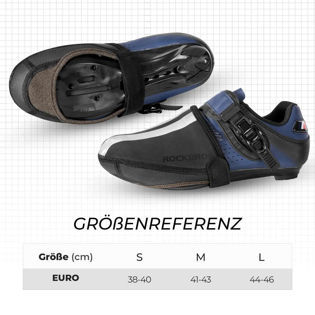 ROCKBROS Überschuhe Fahrrad Wasserdicht Überzieher Winddicht Reflektierend