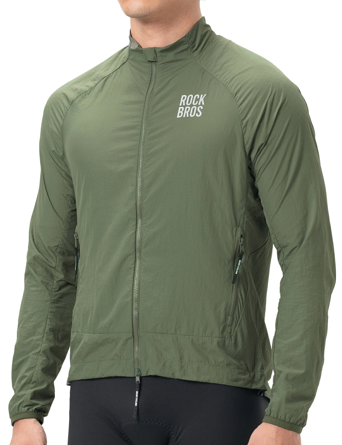 ROCKBROS Winddichte Fahrradjacke, Leichte Atmungsaktive Schnelltrocknende Windbreaker, Faltbare