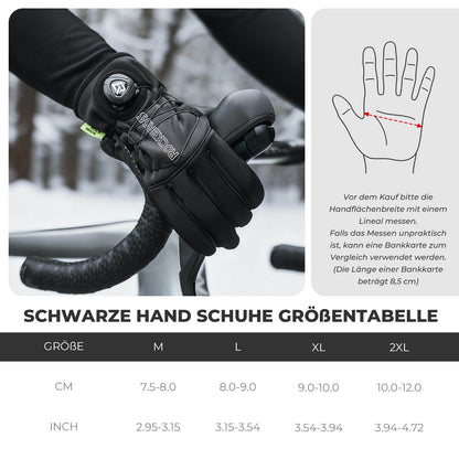 ROCKBROS Winter Fahrradhandschuhe Touchscreen - Thermogefüttert & Reflex