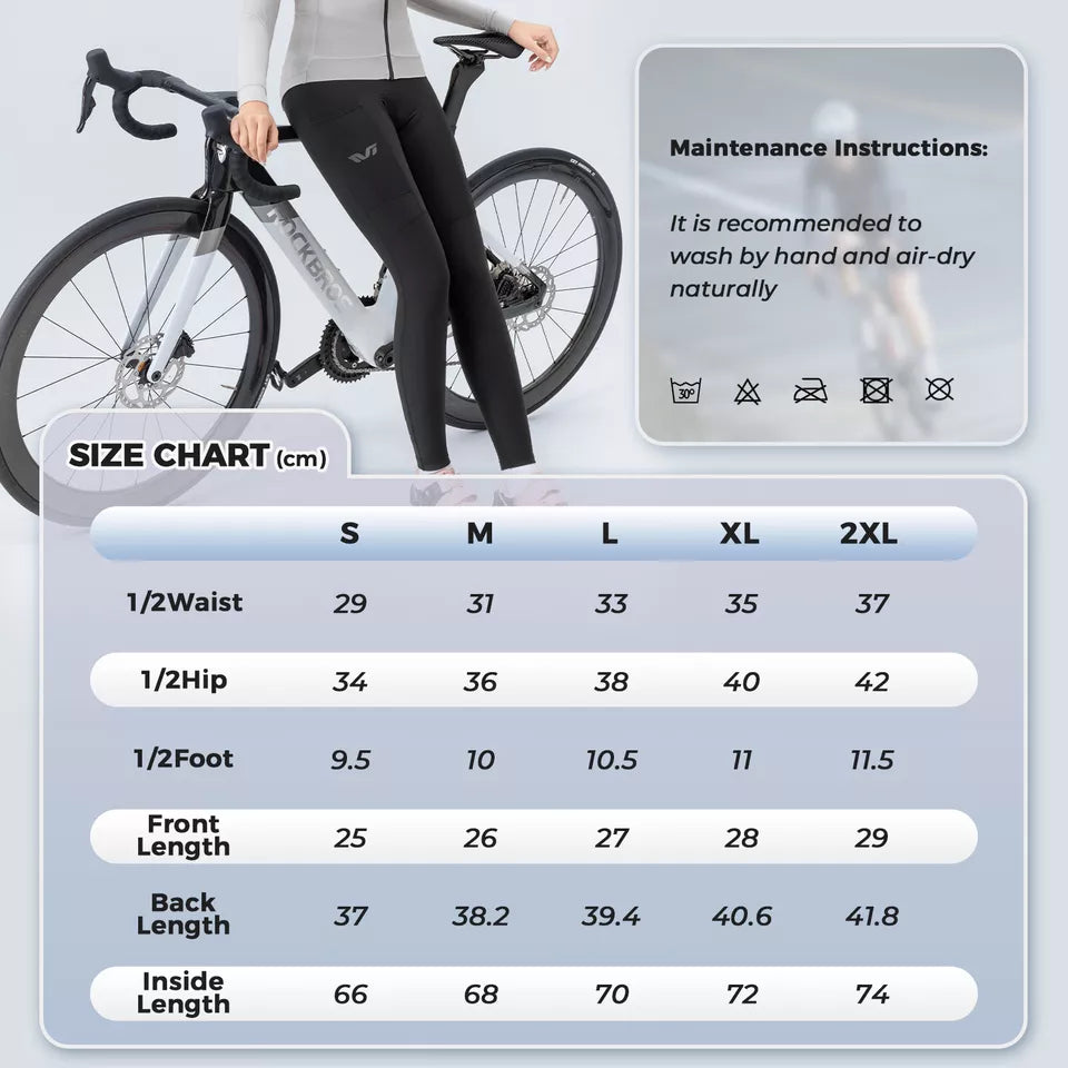 ROCKBROS Herbst/Winter Fahrradhose Gepolstert Lang Radhose Sports Damen