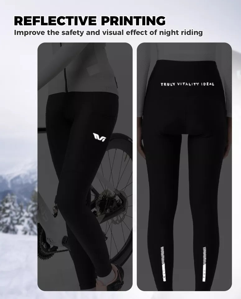 Fahrrad-Trägerhose Für Herbst & Winter – Mit Fleece & 3D-Silikonpolster, Wind- Und Kälteabweisend