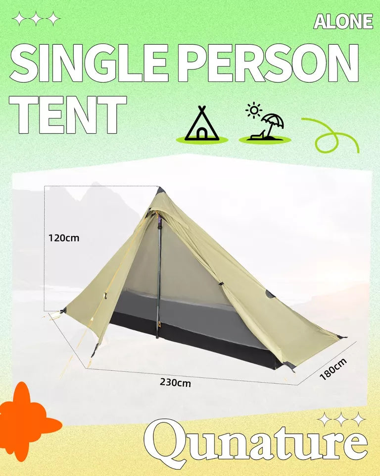 1-mann zelt wasserdicht Qunature Trekkingzelt 1-Mann Zelt Ultraleicht Campingzelt Wasserdicht – futurebikeshop.de