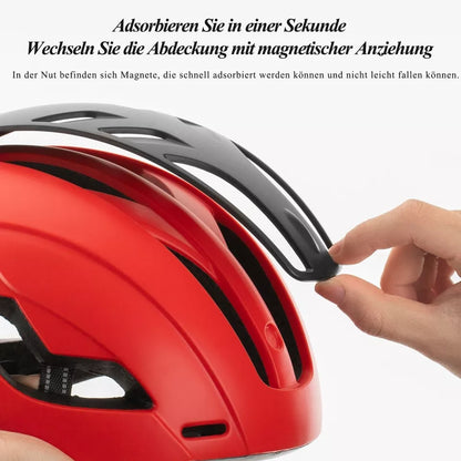 ROCKBROS Fahrradhelm Bike Helm mit Abnehmbarer Magnetischer Abdeckung Helm MTB