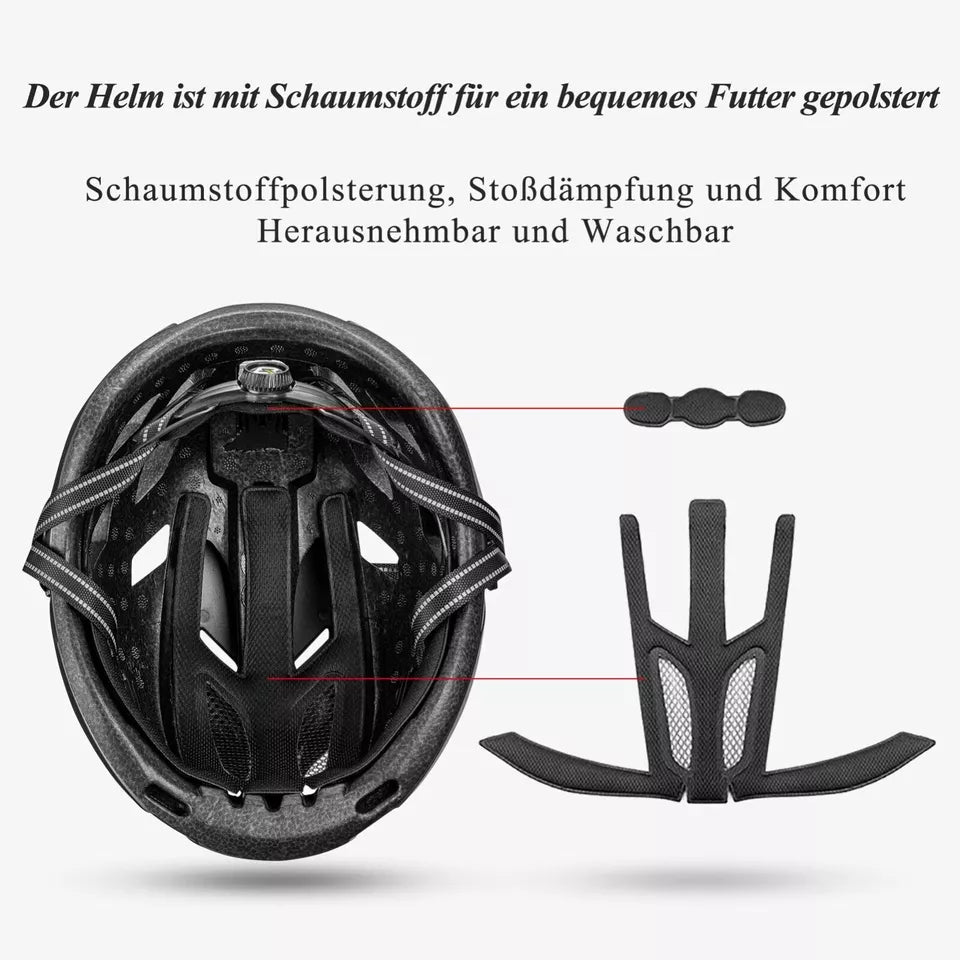 ROCKBROS Fahrradhelm Bike Helm mit Abnehmbarer Magnetischer Abdeckung Helm MTB