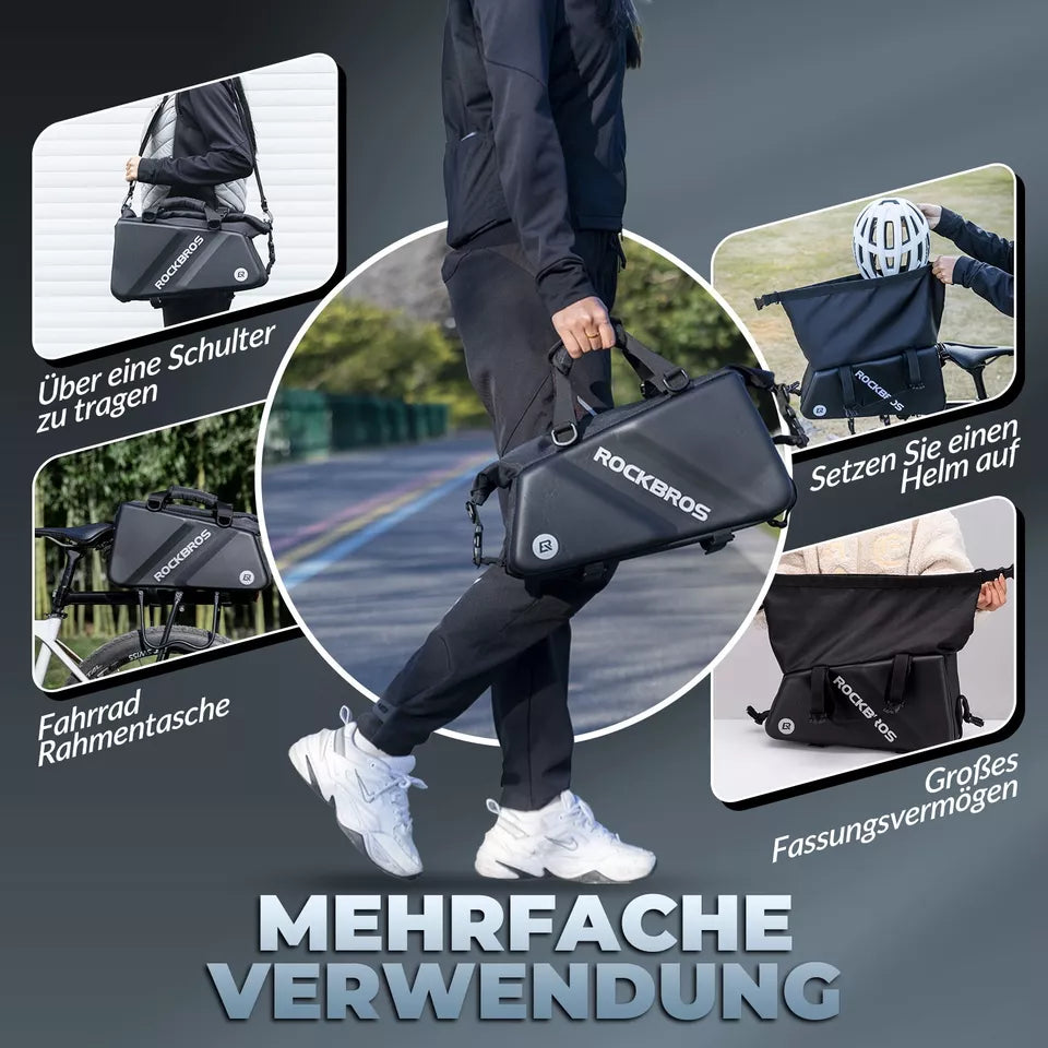 ROCKBROS Gepäcktasche Fahrrad Hinterrad Packtaschen 11.6L Satteltasche Gepäckträger -