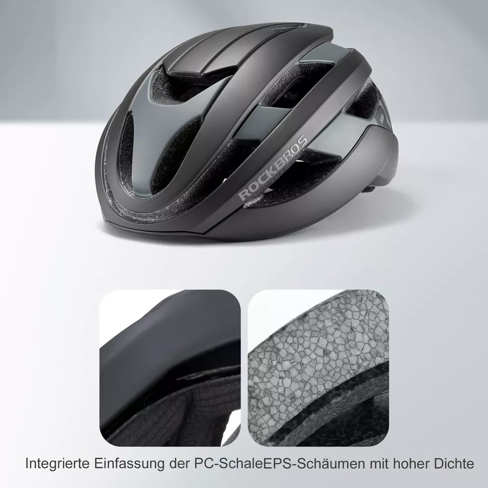 ROCKBROS Fahrradhelm Radhelm Unisex Schutzhelm für Mountainbike Rennra –