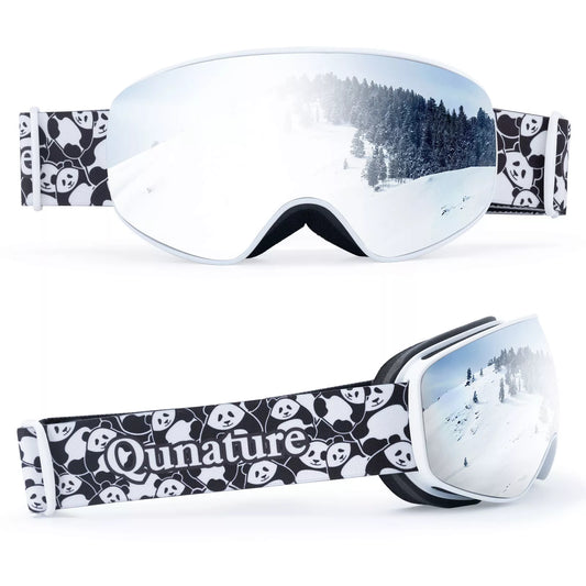 Qunature Skibrille Snowboardbrille für Brillenträger Kinder und Erwachsene Antibeschlag