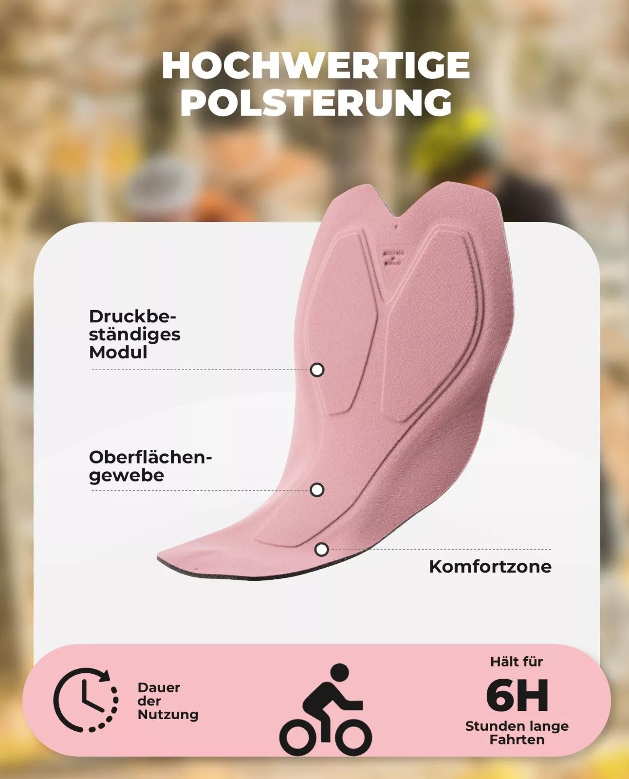 ROCKBROS Latzhose Damen Fahrradhose mit Riemen, Fahrrad-Trägerhose, gepolstert, MTB