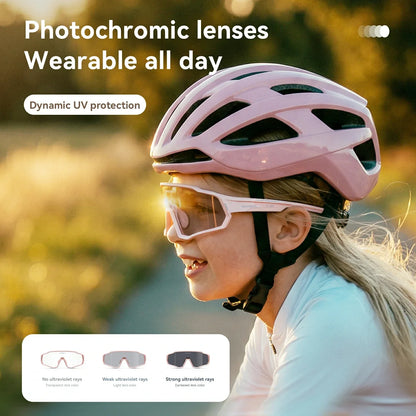ROCKBROS Kinder Fahrrad Sonnenbrille - Polarisiert/Photochrom mit UV400 Schutz