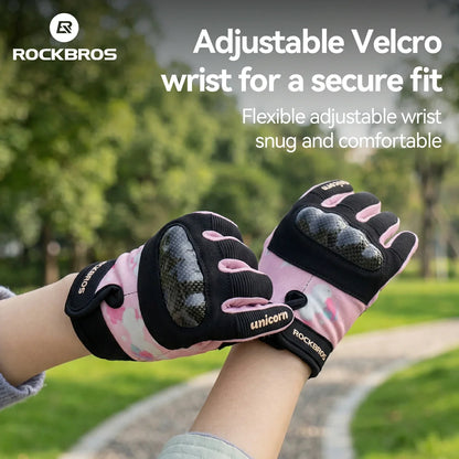 ROCKBROS Kinder Fahrradhandschuhe Ganzfinger mit Hard Shell Schutz
