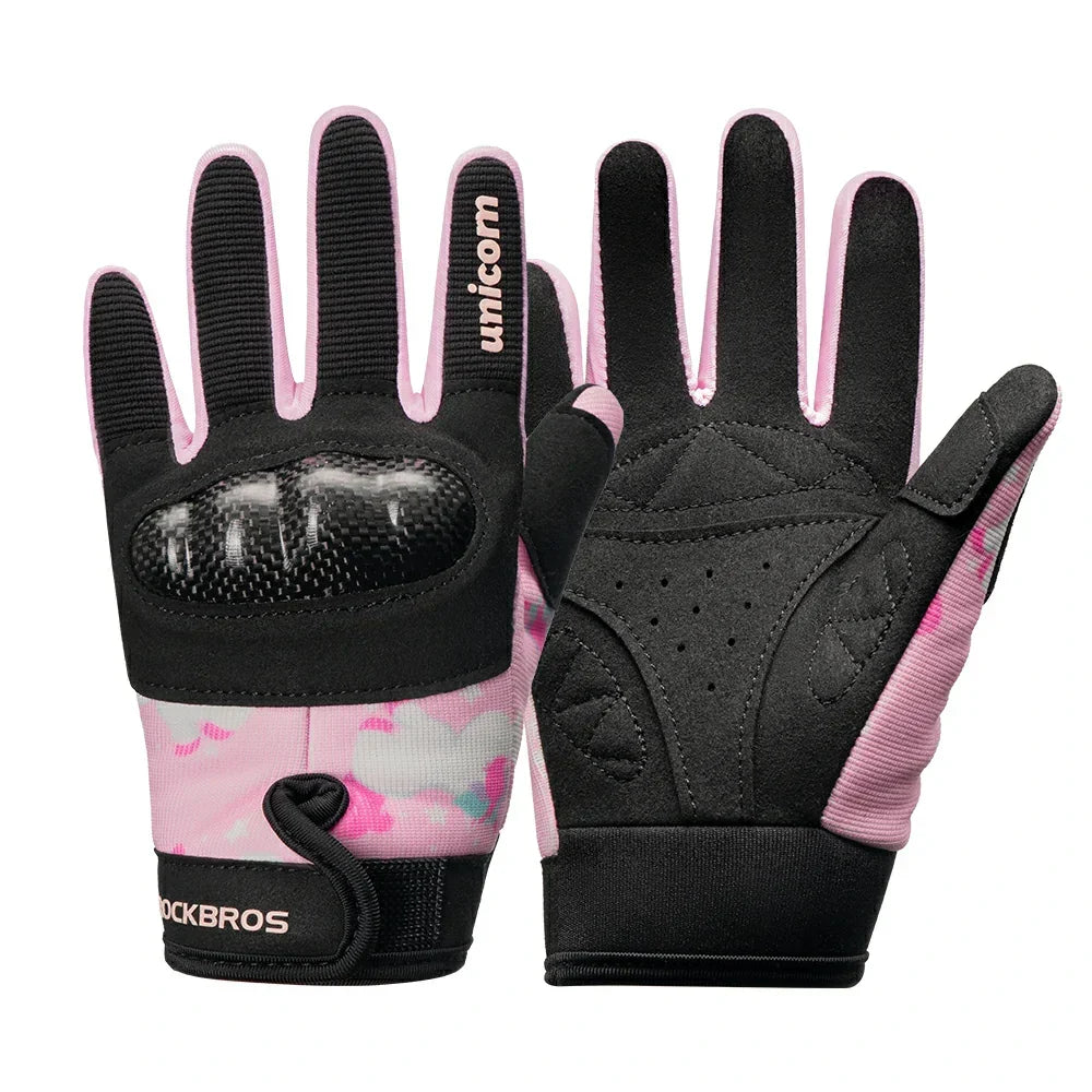 ROCKBROS Kinder Fahrradhandschuhe Ganzfinger mit Hard Shell Schutz