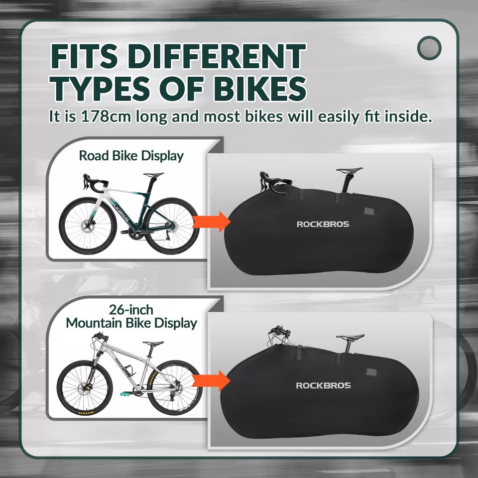 ROCKBROS Fahrrad Transporttasche für 1 Fahrrad bis 26'' Aufbewahrungstasche MTB