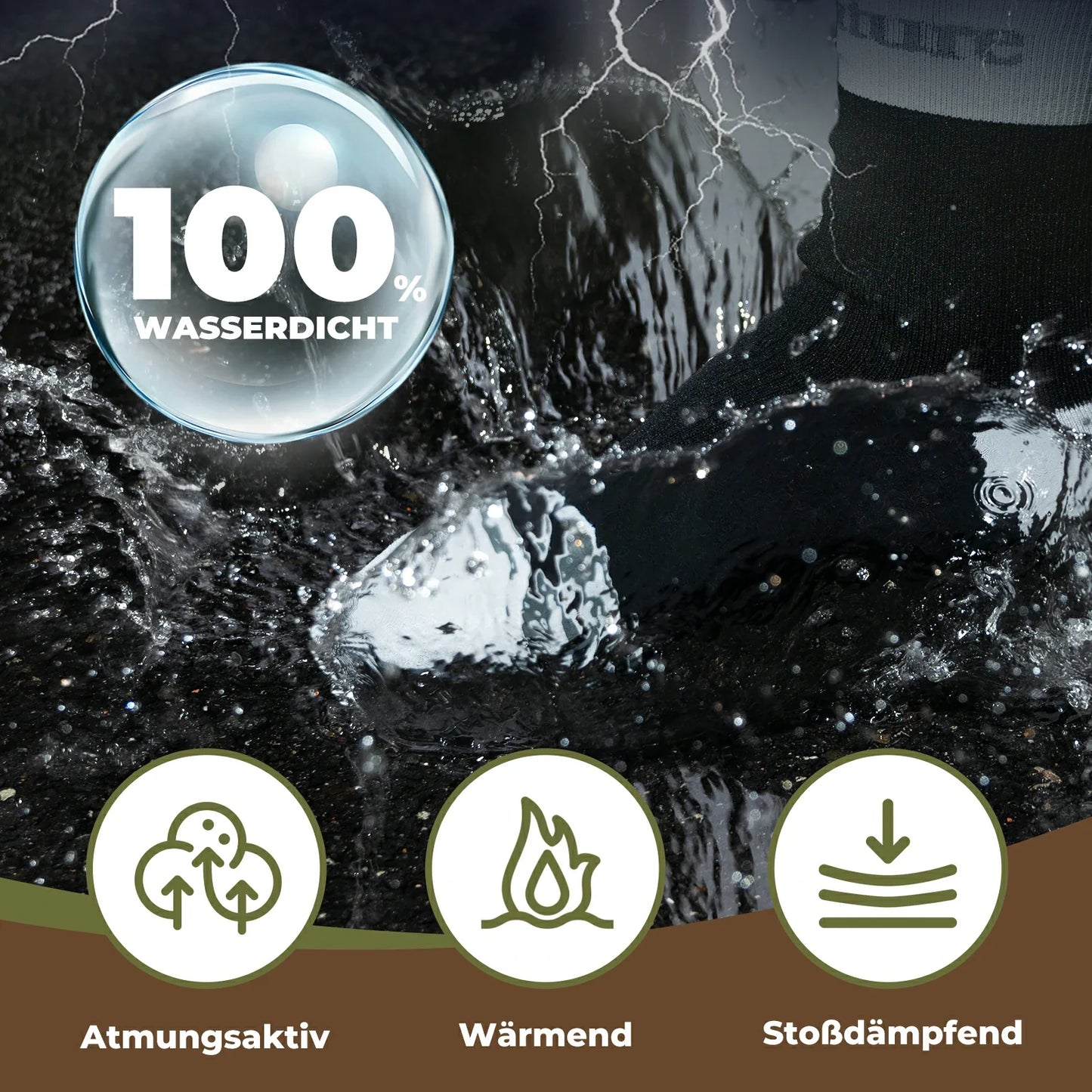 Wasserdichte Fahrradsocken Atmungsaktiv Unisex Qunature