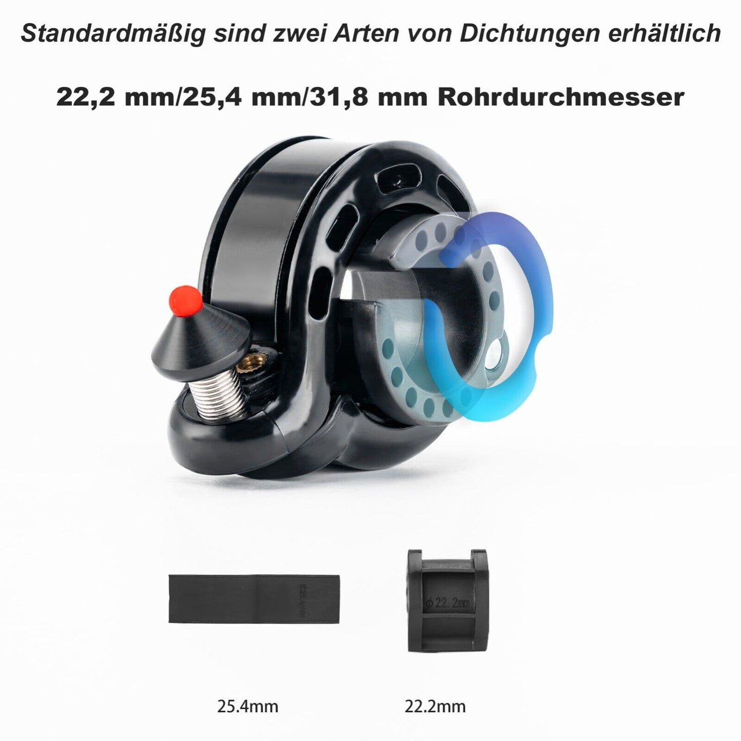 100dB Versteckte Fahrradklingel Regenfest und Rostfrei ROCKBROS