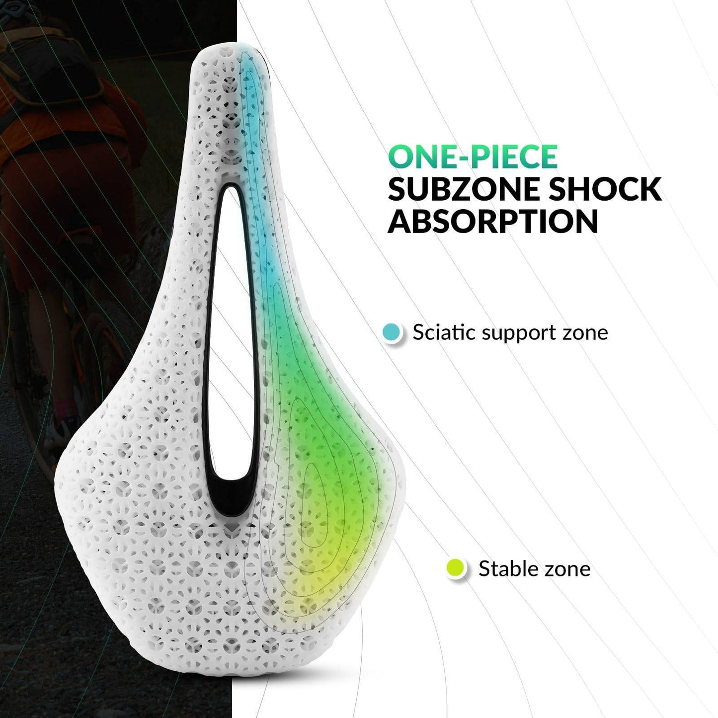 3D Druck Carbon Rennradsattel Ultraleicht Stoßdämpfender Ergonomischer ROCKBROS