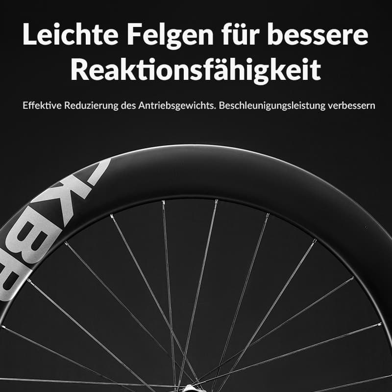700C Carbon Laufradsatz 65mm Scheibenbremse Steckachse Laufrad Set für Rennrad ROCKBROS