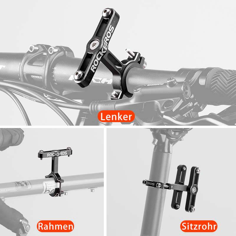 Alu Universal Flaschenhalter Adapter für Fahrrad und Motorrad ROCKBROS