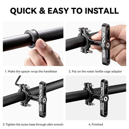 Alu Universal Flaschenhalter Adapter für Fahrrad und Motorrad ROCKBROS