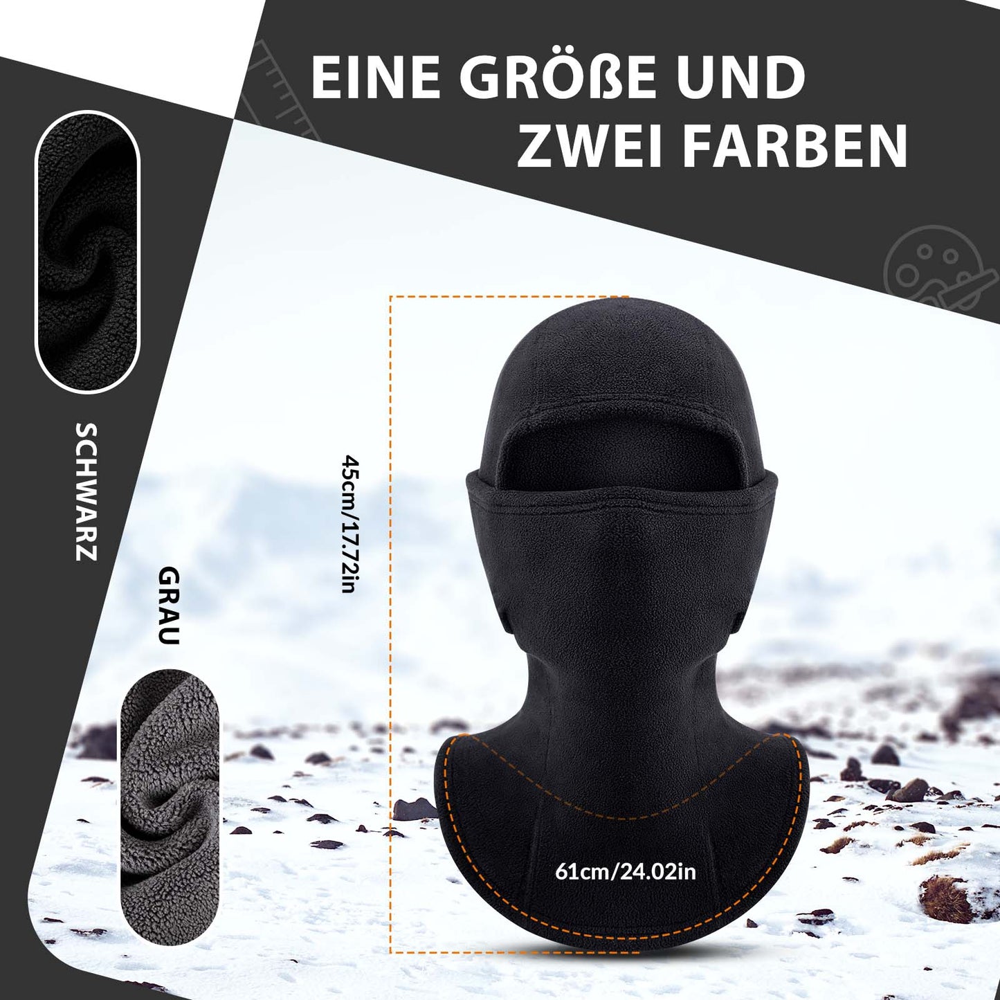 Balaclava Winter Skimaske Warm Sturmmaske Unisex Einheitsgröße ROCKBROS