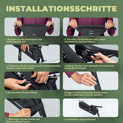 Bikepacking Satteltasche 3 Liter 100% Wasserdicht TPU Gewebe ROCKBROS