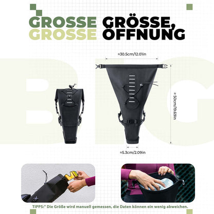 Bikepacking Satteltasche 3 Liter 100% Wasserdicht TPU Gewebe ROCKBROS