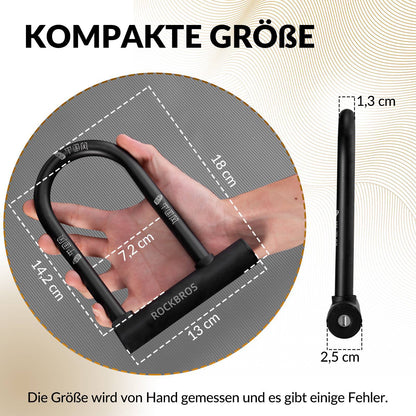 Bügelschloss Fahrradschloss Hohe Sicherheit Schlösser Wasserdicht ROCKBROS