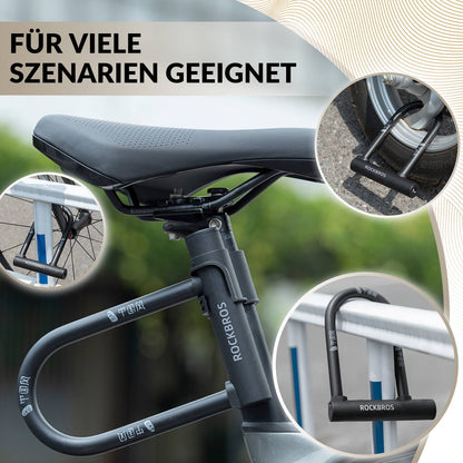Bügelschloss Fahrradschloss Hohe Sicherheit Schlösser Wasserdicht ROCKBROS