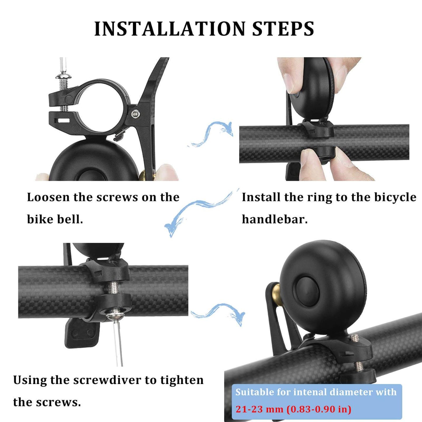 Classic Brass Fahrradklingel Mini Fahrradglocken 1-2 Ringtone ROCKBROS