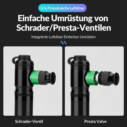 CO2 Fahrradpumpe 110 PSI Aluminium Minipumpe Schwarz ROCKBROS