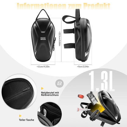 E Scooter Lenkertasche Wasserdicht Vordertasche mit USB-Anschlüsse ROCKBROS