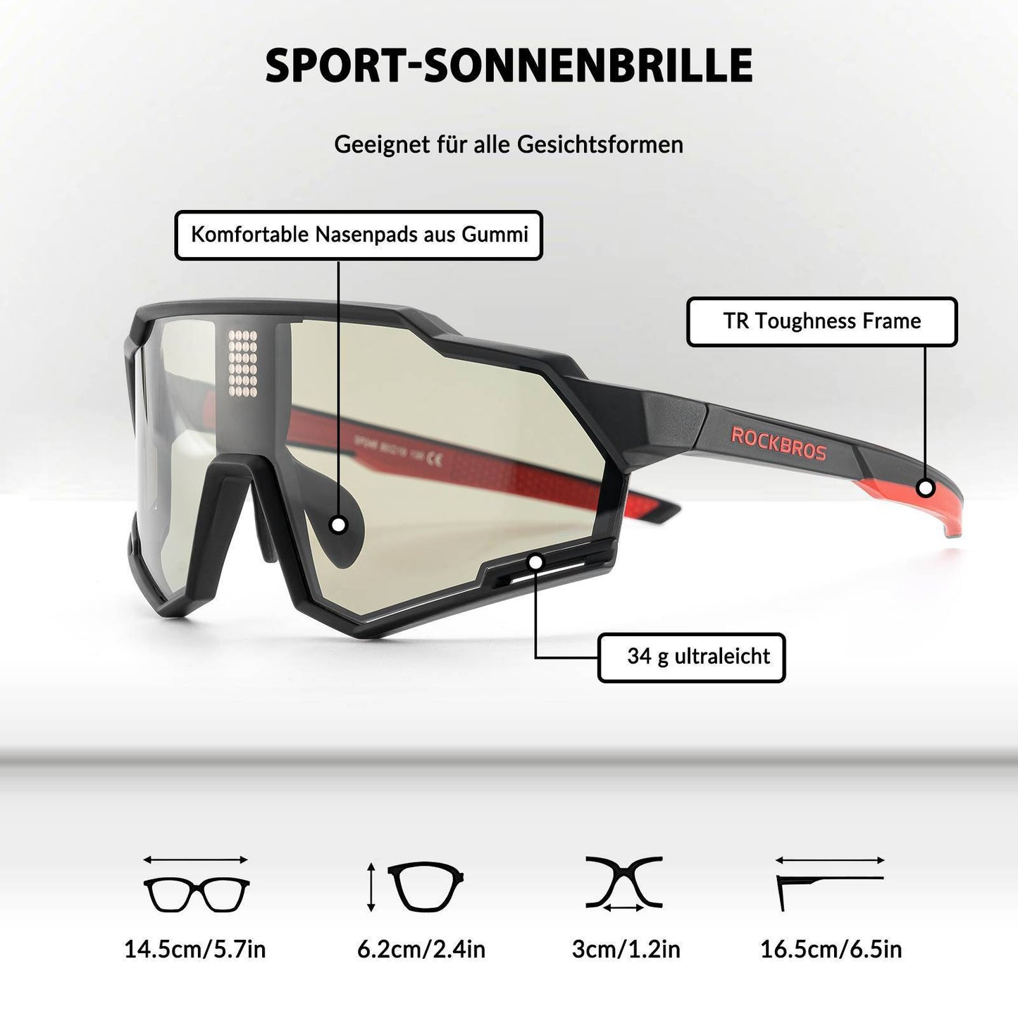 elektronische Selbsttönend Brille intelligente Fahrradbrille ROCKBROS