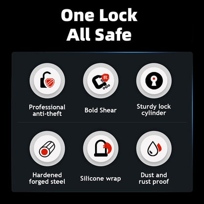 Fahrrad Bügelschloss für Fahrräder & Motorräder aus legiertem ROCKBROS