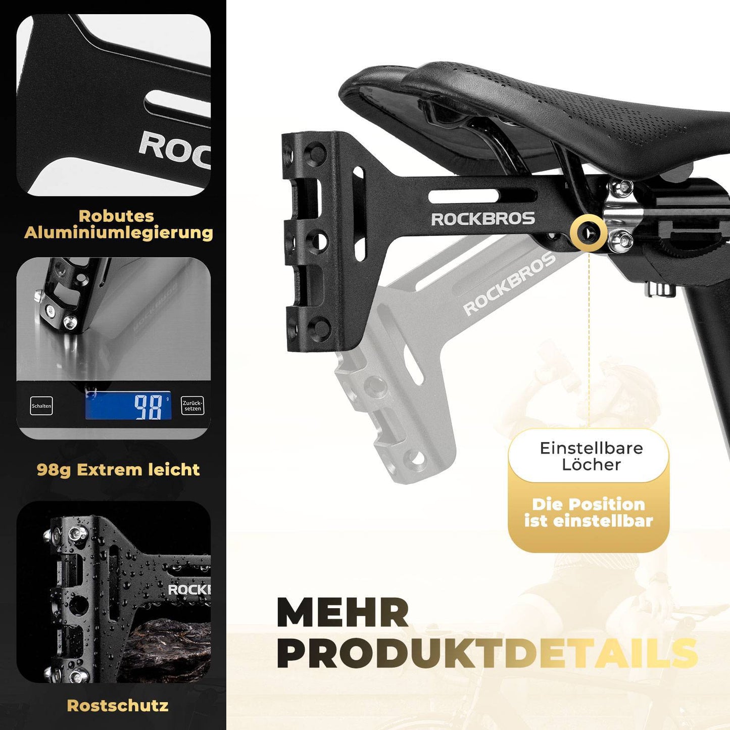 Fahrrad Flaschenhalter Adapter Aluminum Einstellbar Halterung ROCKBROS