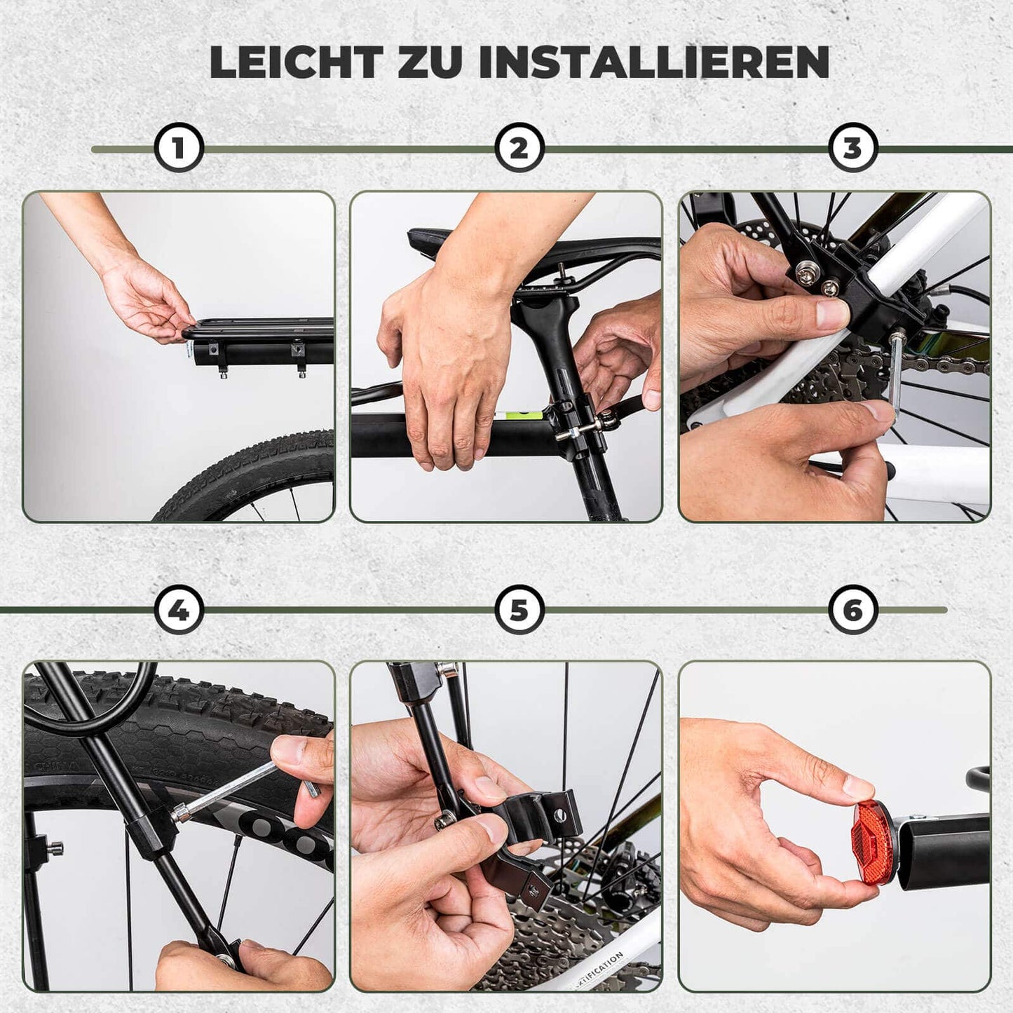 Fahrrad Gepäckträger mit Reflektor und Schnellspanner 24-29 Zoll ROCKBROS