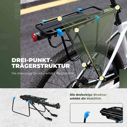 Fahrrad Gepäckträger mit Reflektor und Schnellspanner 24-29 Zoll ROCKBROS